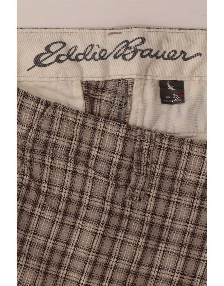 Eddie Bauer Męskie spodenki cargo, duże W35, szara krata