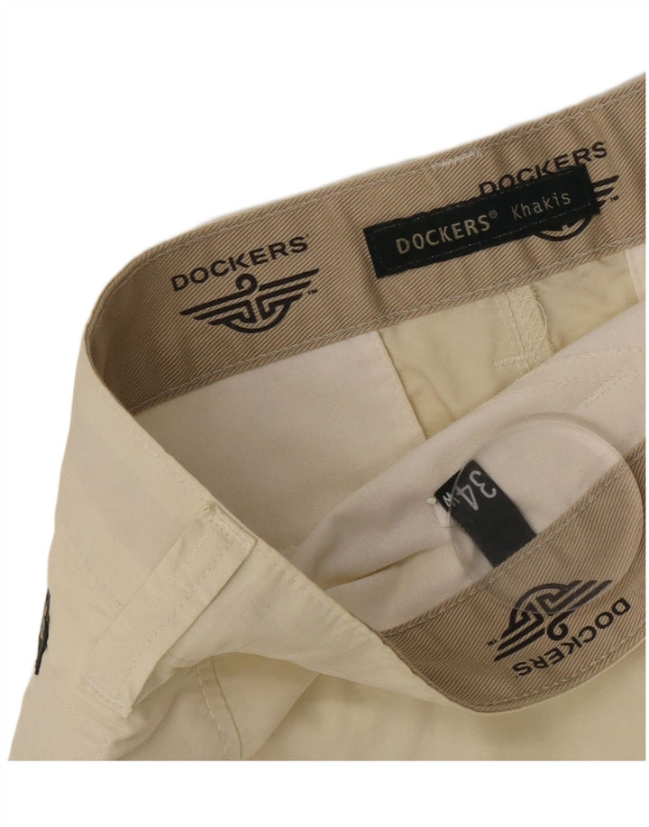 Męskie spodenki cargo Dockers Khakis W34, duże, beżowe, bawełniane