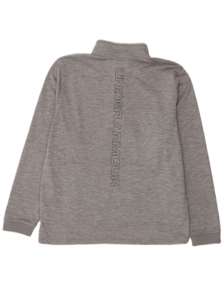Męski sweter Under Armour z grafiką i zamkiem błyskawicznym, duży, szary, nakrapiany