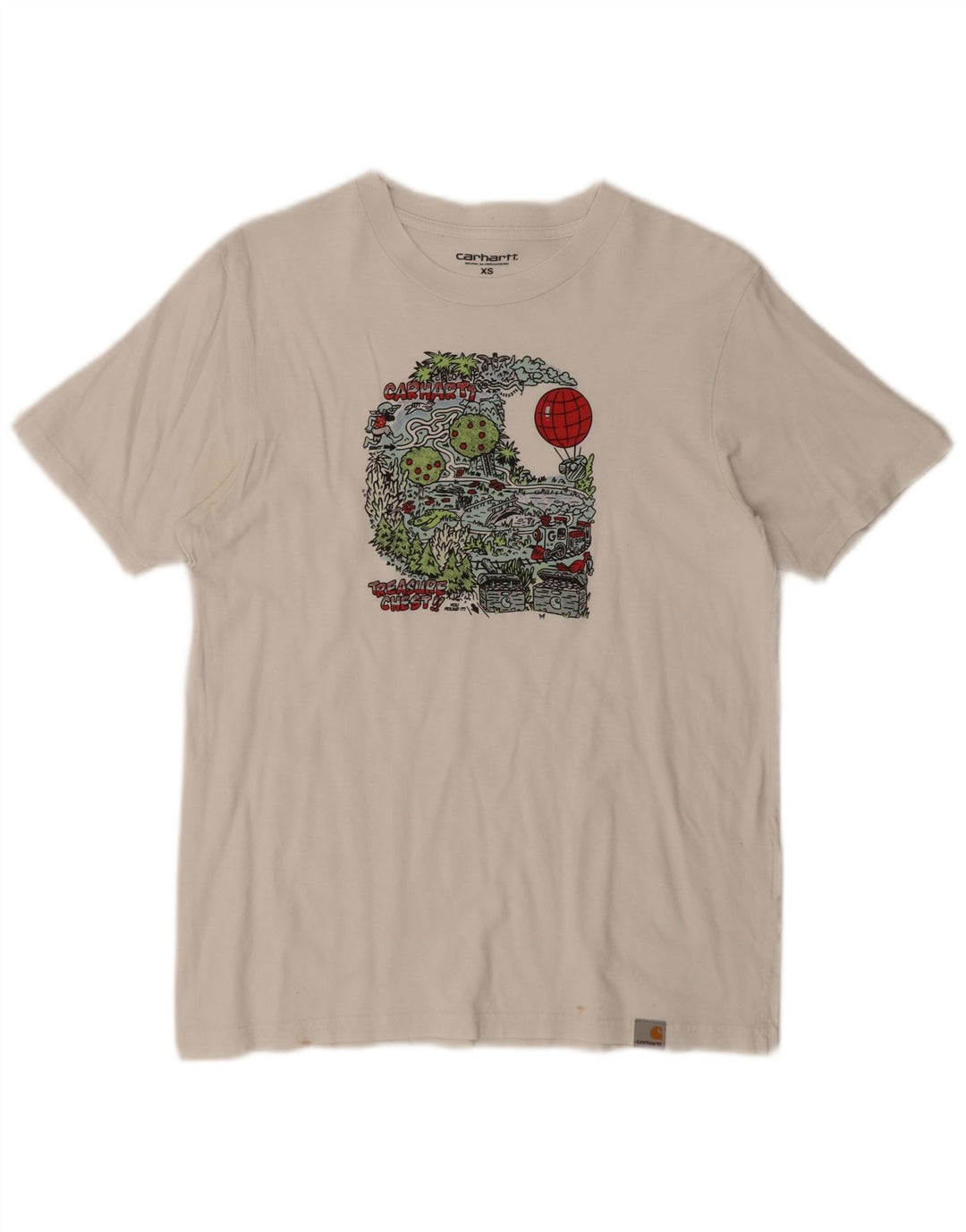 Męski T-shirt z grafiką Carhartt, XS, biały