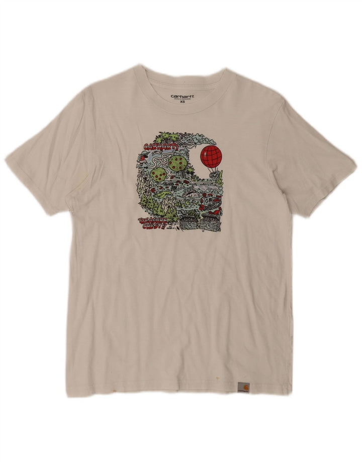 Męski T-shirt z grafiką Carhartt, XS, biały