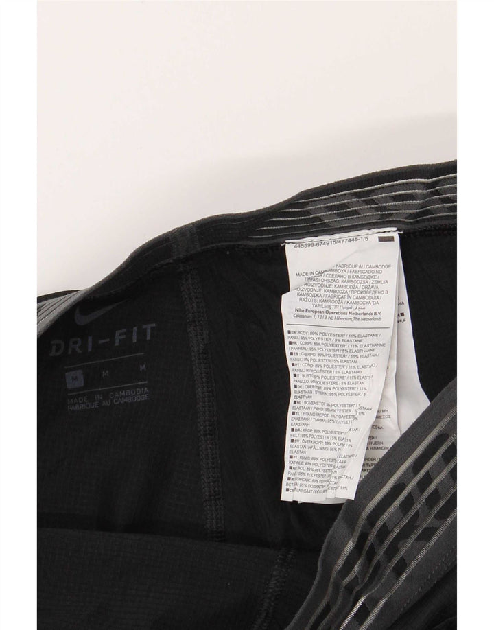 Męskie legginsy Nike Dri Fit Graphic, średni czarny poliester