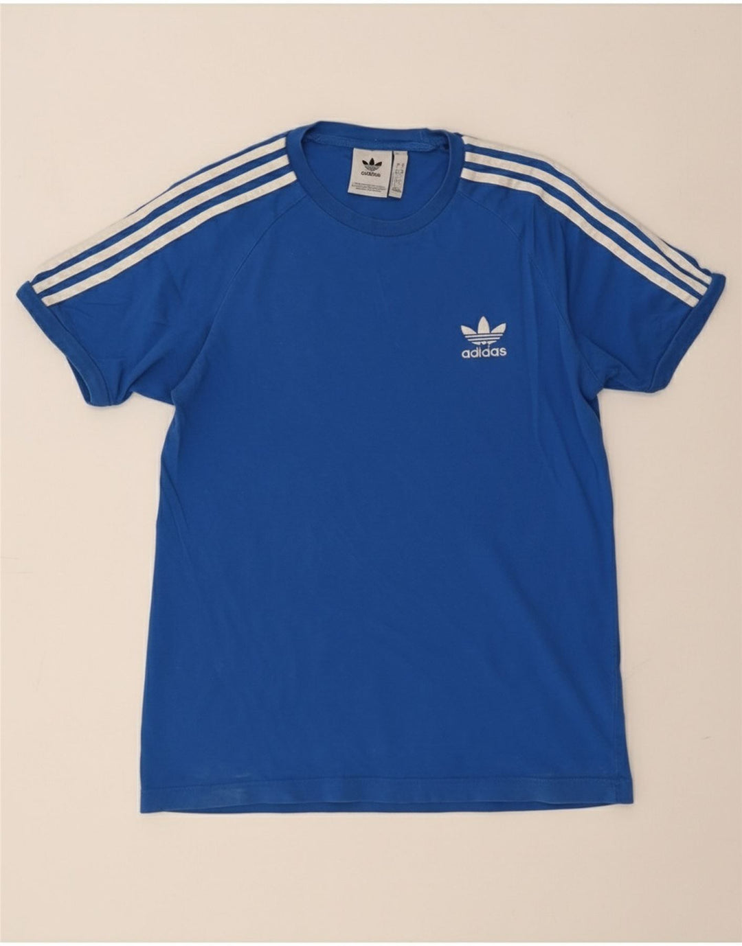 Adidas Męski T-Shirt Top Mały Niebieski Bawełniany