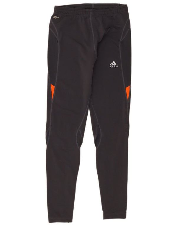 Adidas Womens Climacool Leggings UK 14 Large Grey Colourblock Polyester
