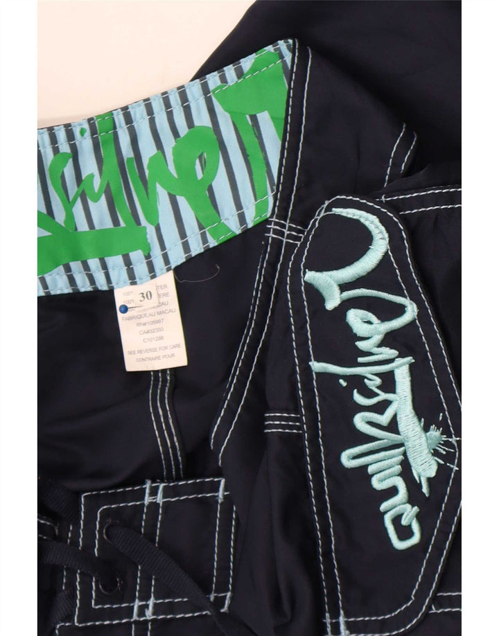 Męskie spodenki kąpielowe Quiksilver Graphic Cargo, średni granatowy poliester
