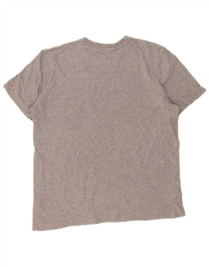 T-shirt męski Reebok, duży, szary, bawełniany z blokami kolorów