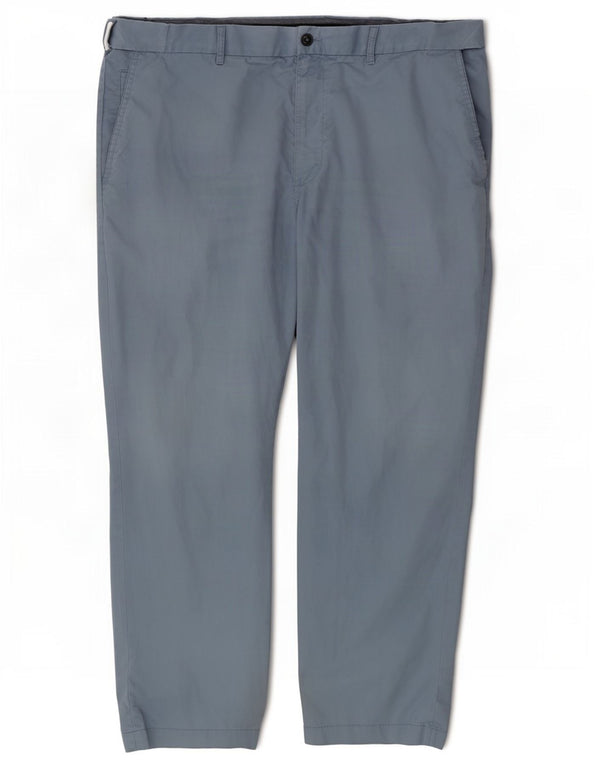 Marks & Spencer Męskie proste spodnie Chino W42 L29 Niebieskie bawełniane