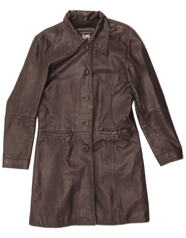 Damski płaszcz skórzany Gipsy UK 12, średni brąz