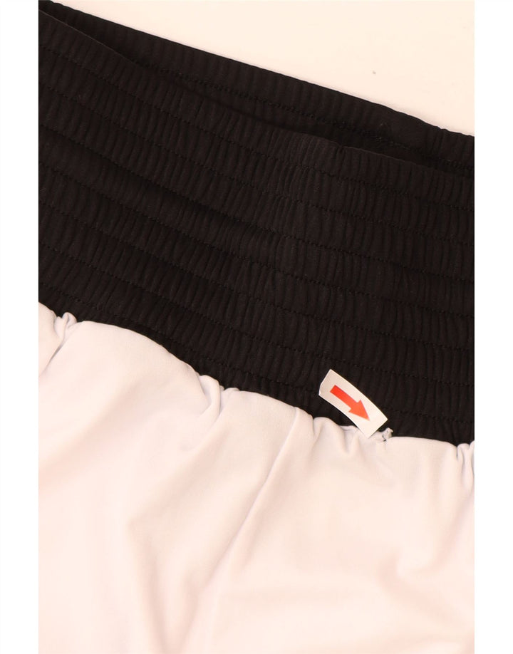 Damskie spodenki sportowe Adidas UK 6 XS Biały poliester z blokami kolorów