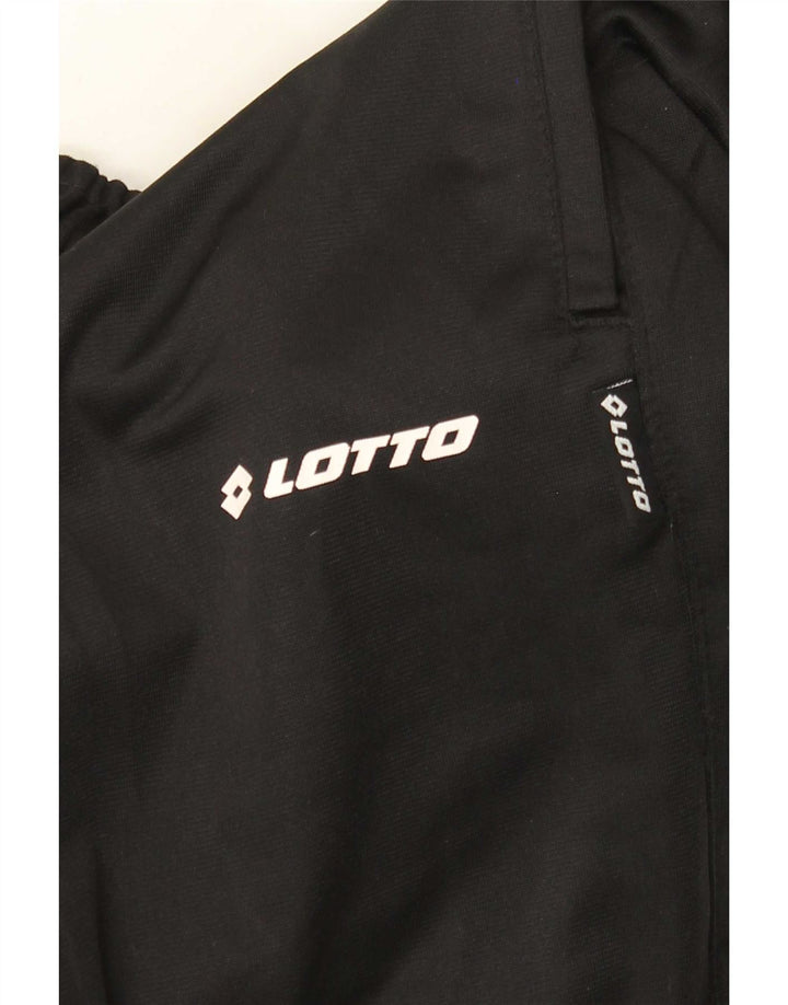 Damskie spodnie dresowe Lotto Joggers UK 16, duże, czarne, poliestrowe