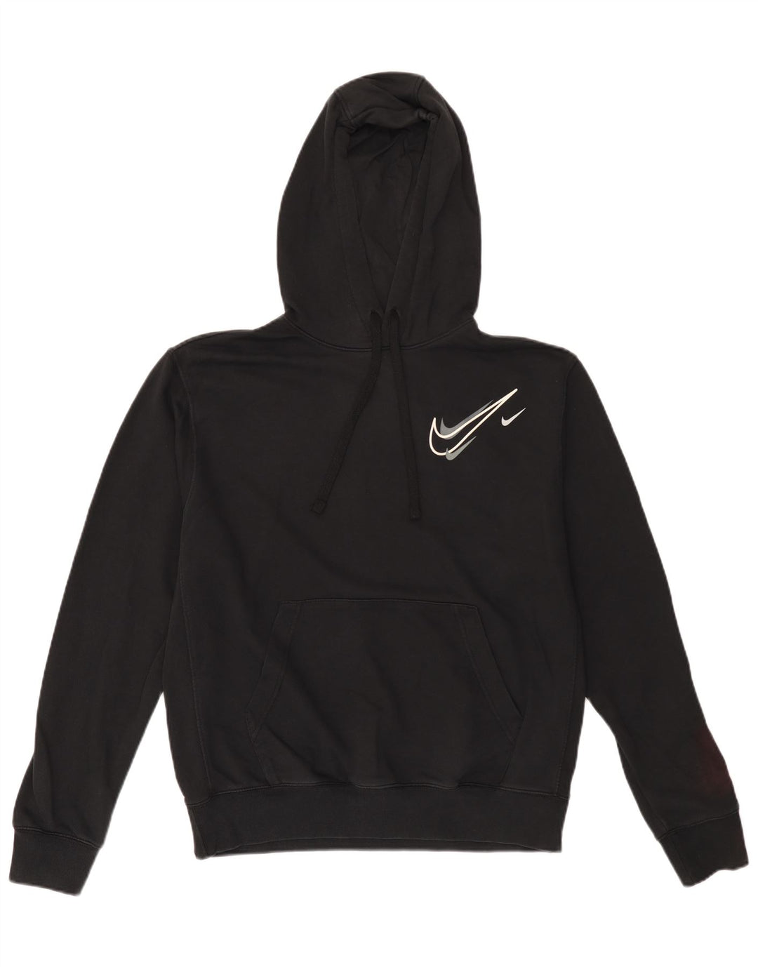 Męski sweter z kapturem Nike z grafiką, średni czarny, bawełniany