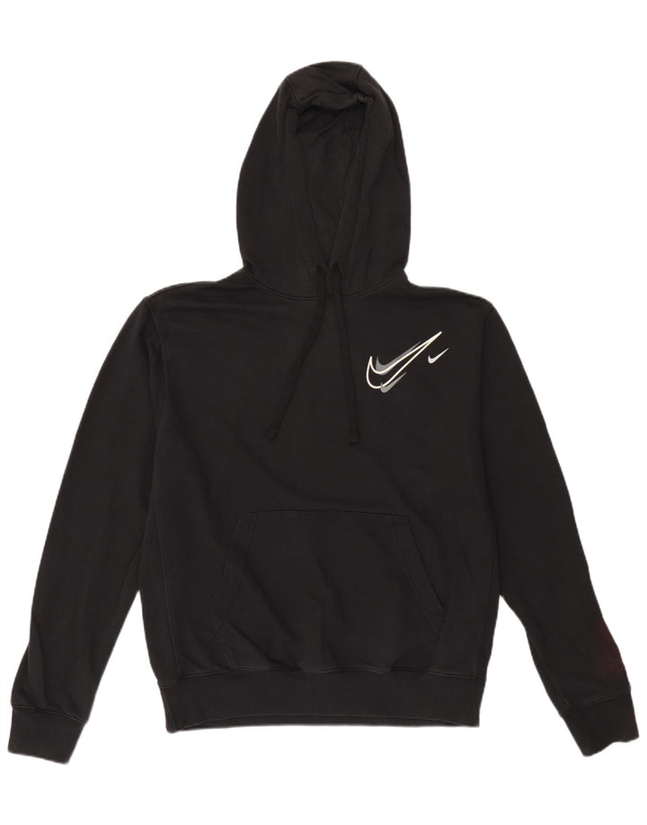 Męski sweter z kapturem Nike z grafiką, średni czarny, bawełniany
