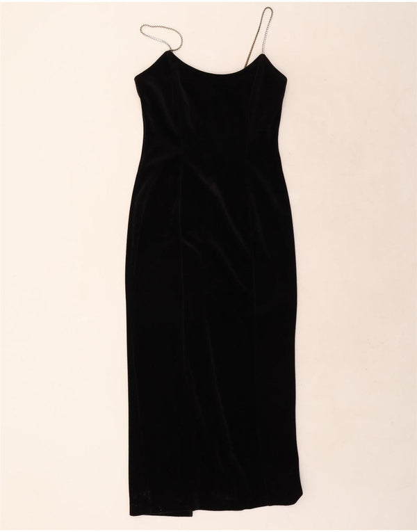 Dorothy Perkins Damska sukienka Maxi Slip UK 10 Mały czarny triacetat