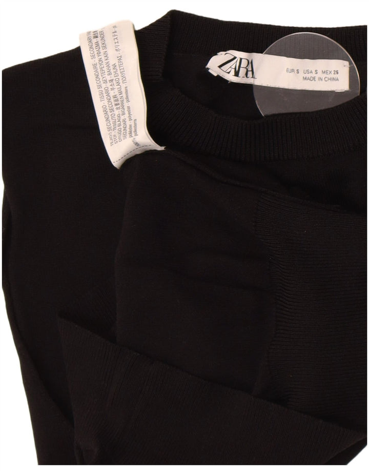 Damski podkoszulek Zara Crop Vest UK 8, mały, czarny poliester