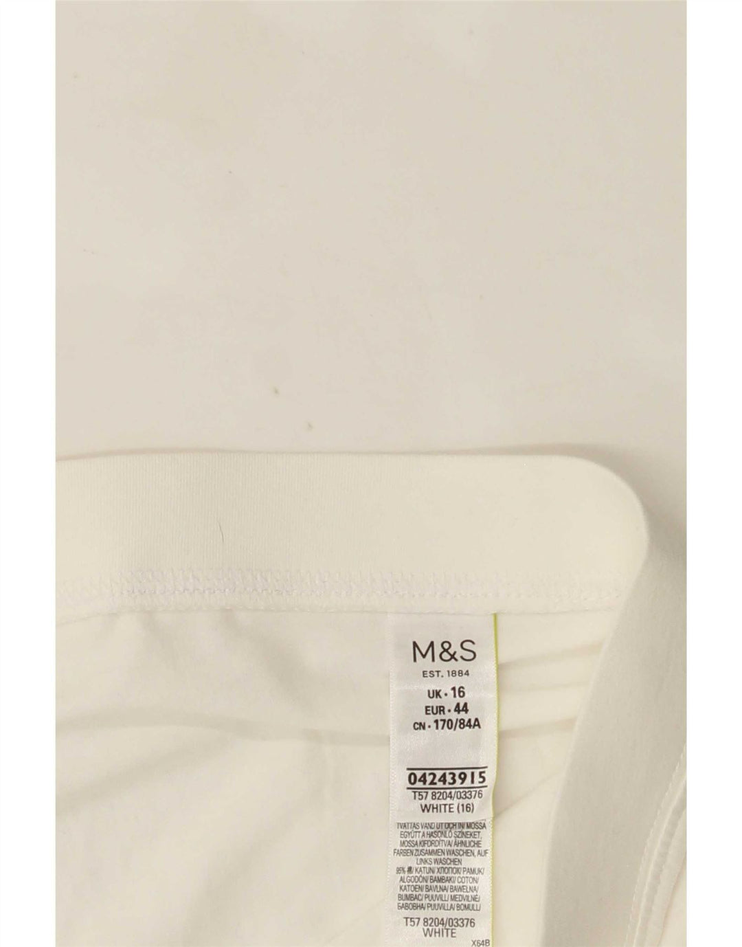 Marks & Spencer Damskie legginsy Capri UK 16, duże, białe, bawełniane