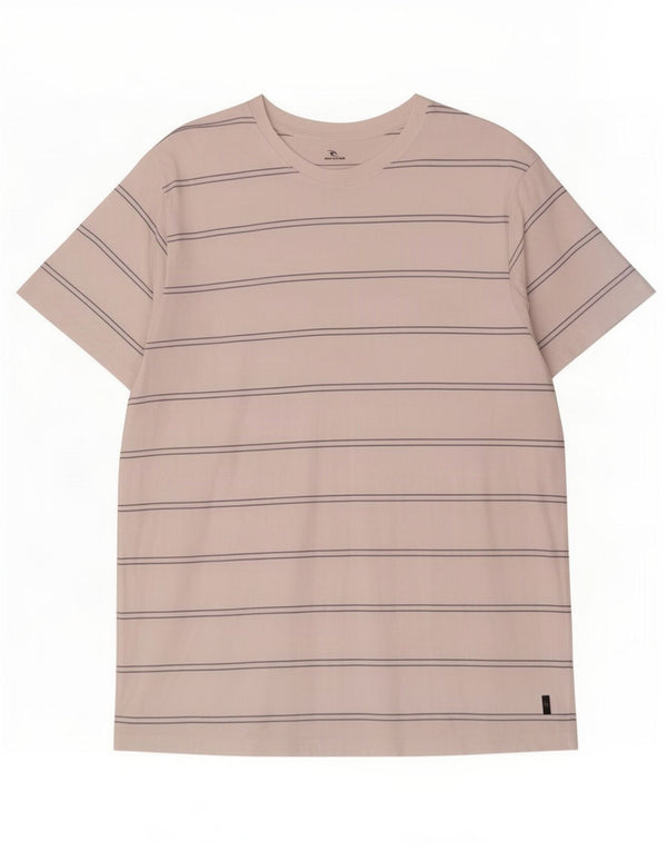 T-shirt męski Rip Curl o standardowym kroju, duży, w białe paski