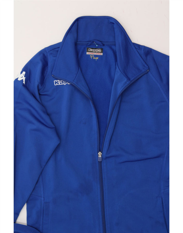 KAPPA Boys Tracksuit Top Jacket 13-14 Years Blue Polyester Vintage Kappa and Second-Hand Kappa from Messina Hembry 