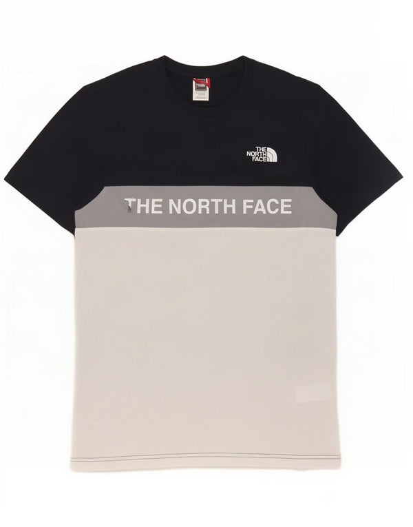 Męska koszulka z grafiką The North Face Top XS, czarna, bawełniana w bloki kolorów