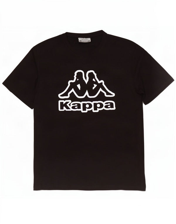 Męska koszulka z grafiką Kappa Top 2XL, czarna bawełna