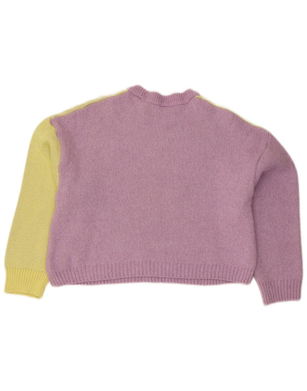Damski sweter Zara z graficznym wycięciem pod szyją UK 12, średni fiolet