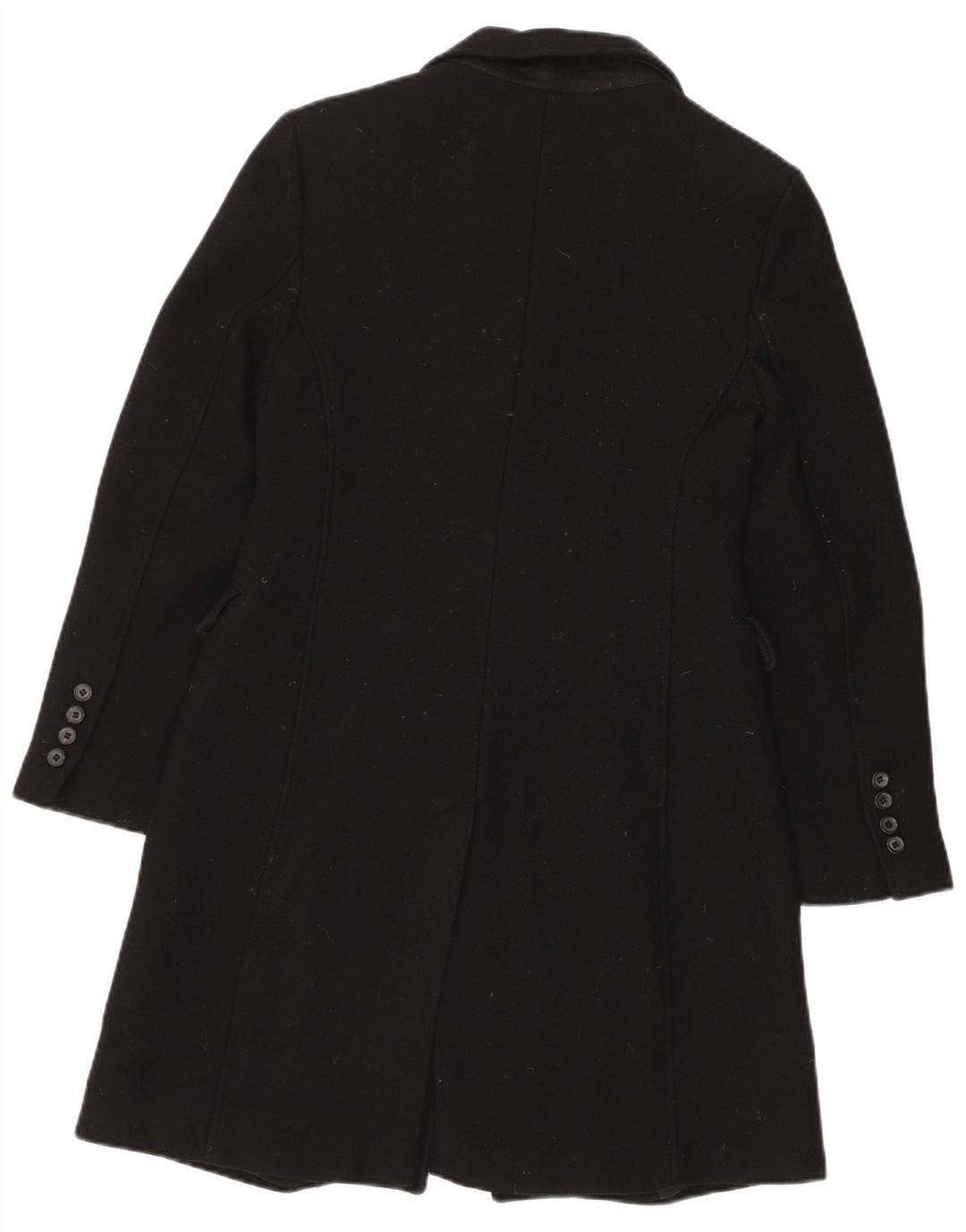 Płaszcz damski Zara UK 10 Small, czarny, wełniany