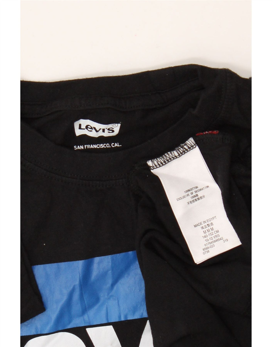 Chłopięcy T-shirt z grafiką Levi's Top 10-11 lat, średnia czarna bawełna