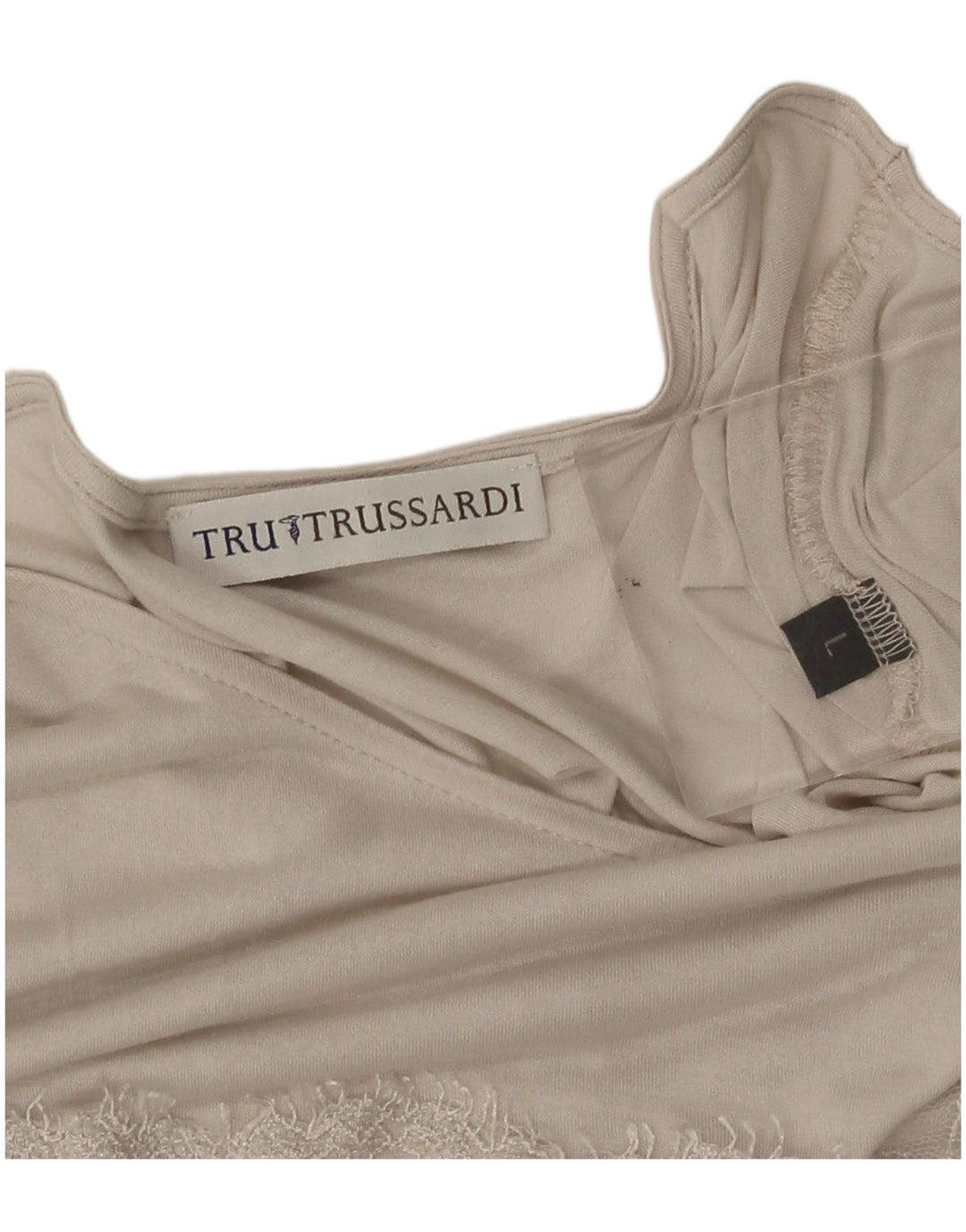 Bluzka damska Trussardi Top UK 14 duża beżowa