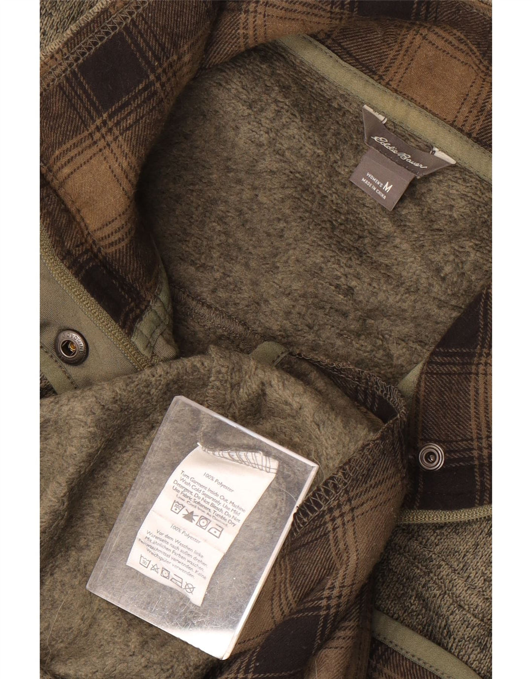 Damska kurtka dresowa Eddie Bauer UK 14 Medium Khaki nakrapiana