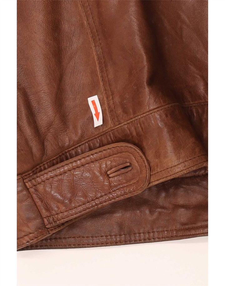 Conbipel Męska kurtka skórzana IT 54 XL brązowa