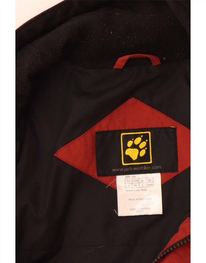 Męska kurtka wiatrówka Jack Wolfskin UK 40/42, duży czerwony blok kolorów