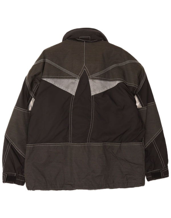 Męska kurtka narciarska z kapturem Colmar IT 52, duża, czarna, z blokami kolorów