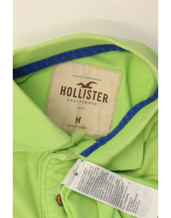 Męska koszulka polo HOLLISTER, średnia, zielona bawełna