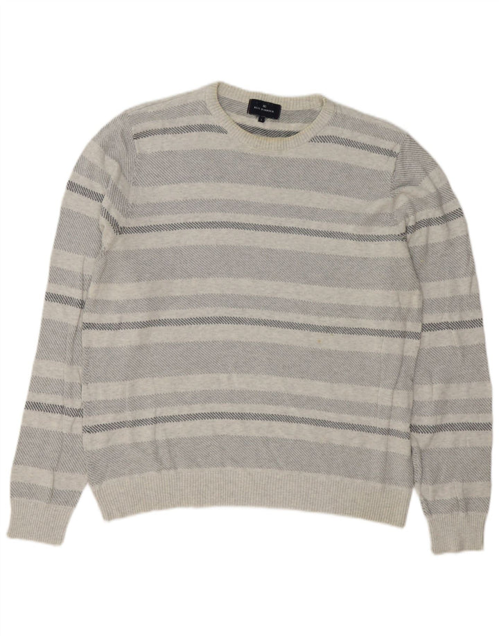 Męski sweter Marks & Spencer Blue Harbor z okrągłym dekoltem, duży, szary