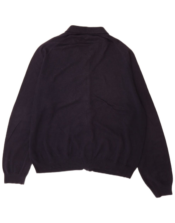Marks & Spencer Męski sweter rozpinany XL, granatowy, bawełniany