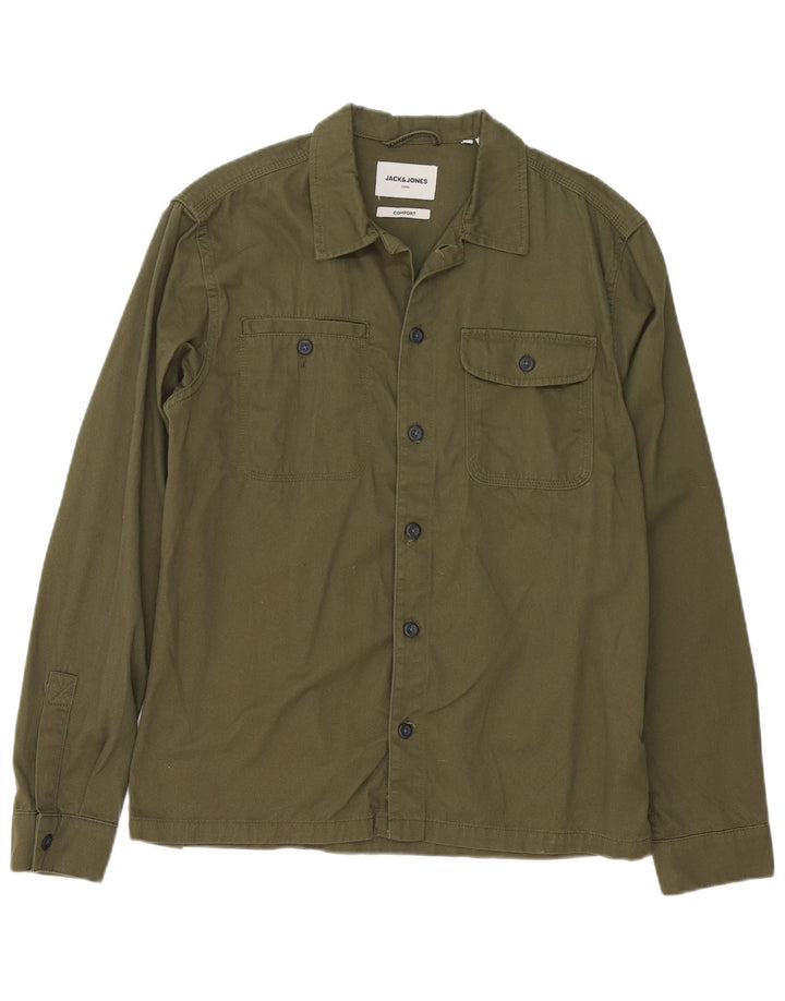 Koszula męska Jack & Jones, duża, bawełniana khaki