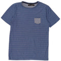 T-shirt męski Zara, bawełniany top XL w niebieskie paski