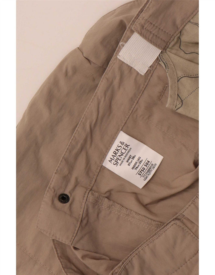 Męskie spodenki cargo Marks & Spencer W38 XL, beżowa, bawełniana