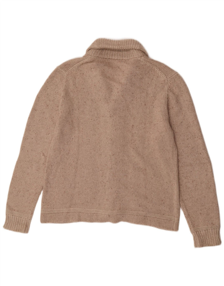 Męski sweter rozpinany Lee w kolorze średniego beżu, z bawełny w plamki