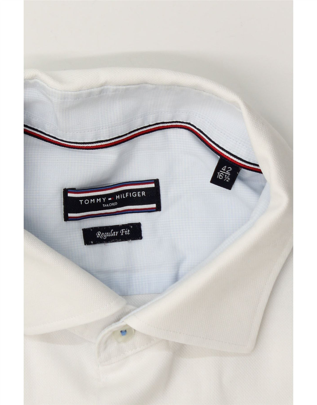 Koszula męska Tommy Hilfiger o regularnym kroju, rozmiar 42 16 1/2, duża biała