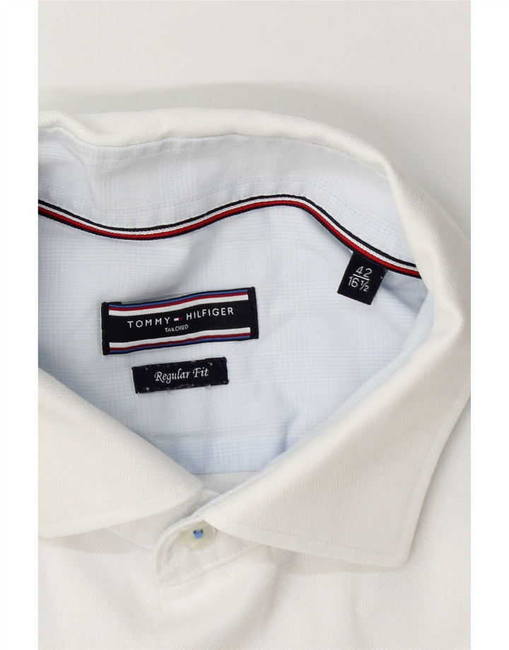 Koszula męska Tommy Hilfiger o regularnym kroju, rozmiar 42 16 1/2, duża biała