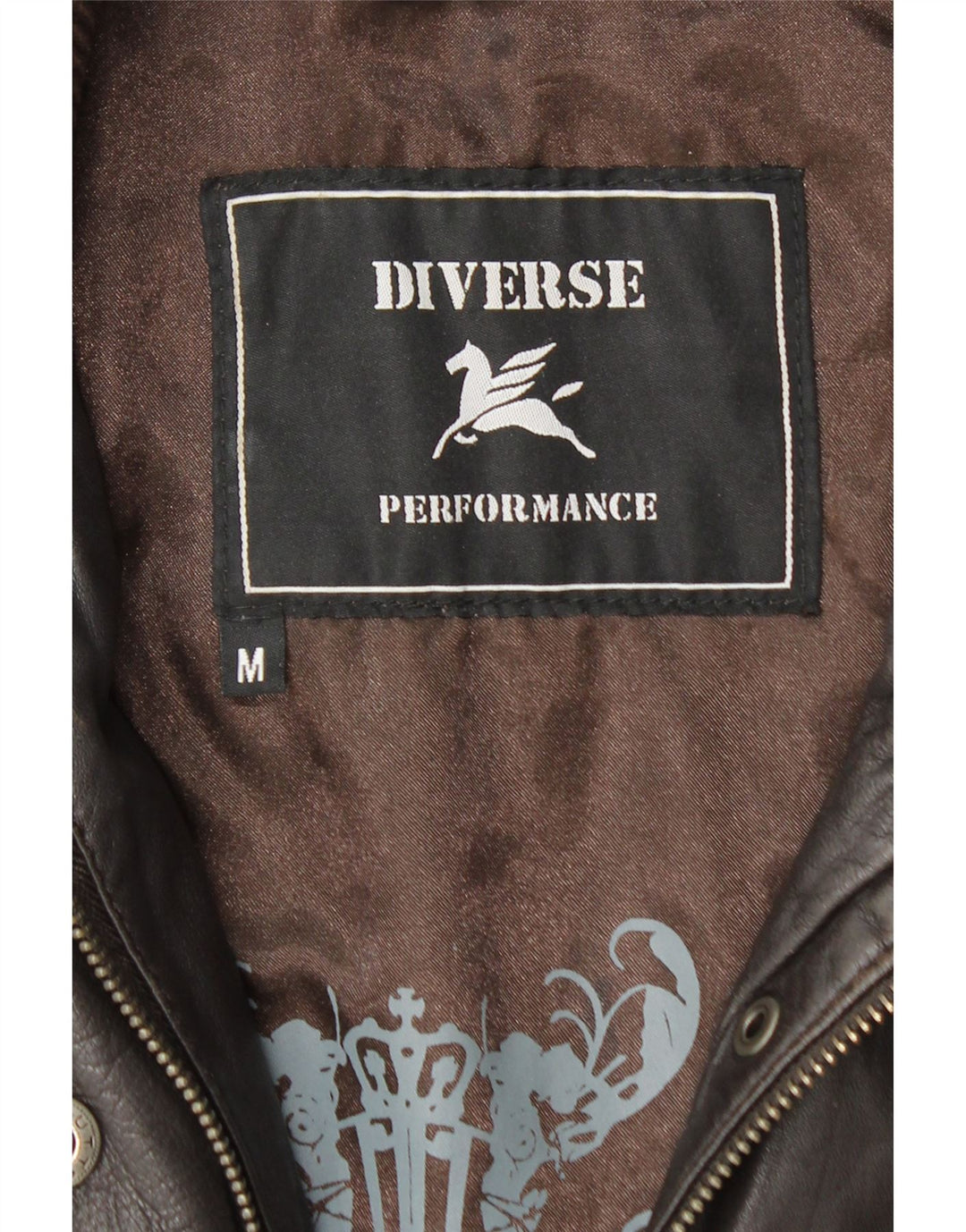 Vintage damska kurtka skórzana UK 12, średnia brązowa skóra