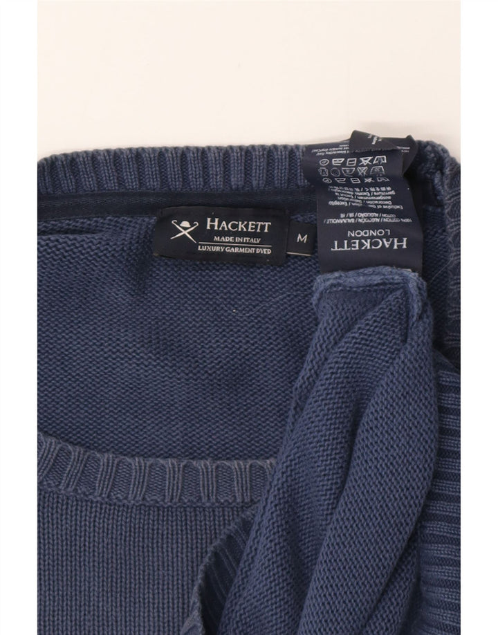 HACKETT Męski sweter z okrągłym dekoltem, średni granatowy, bawełniany