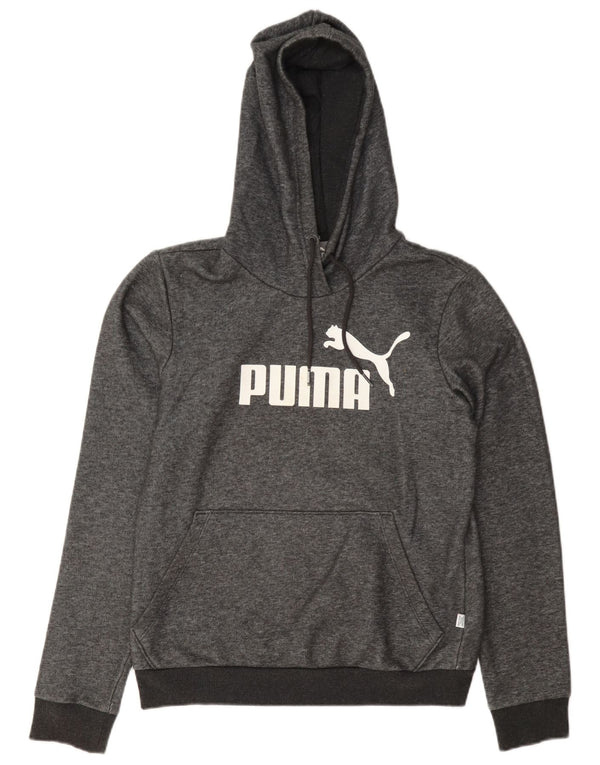 Damski sweter z kapturem Puma z grafiką UK 10, mały, szary, bawełniany