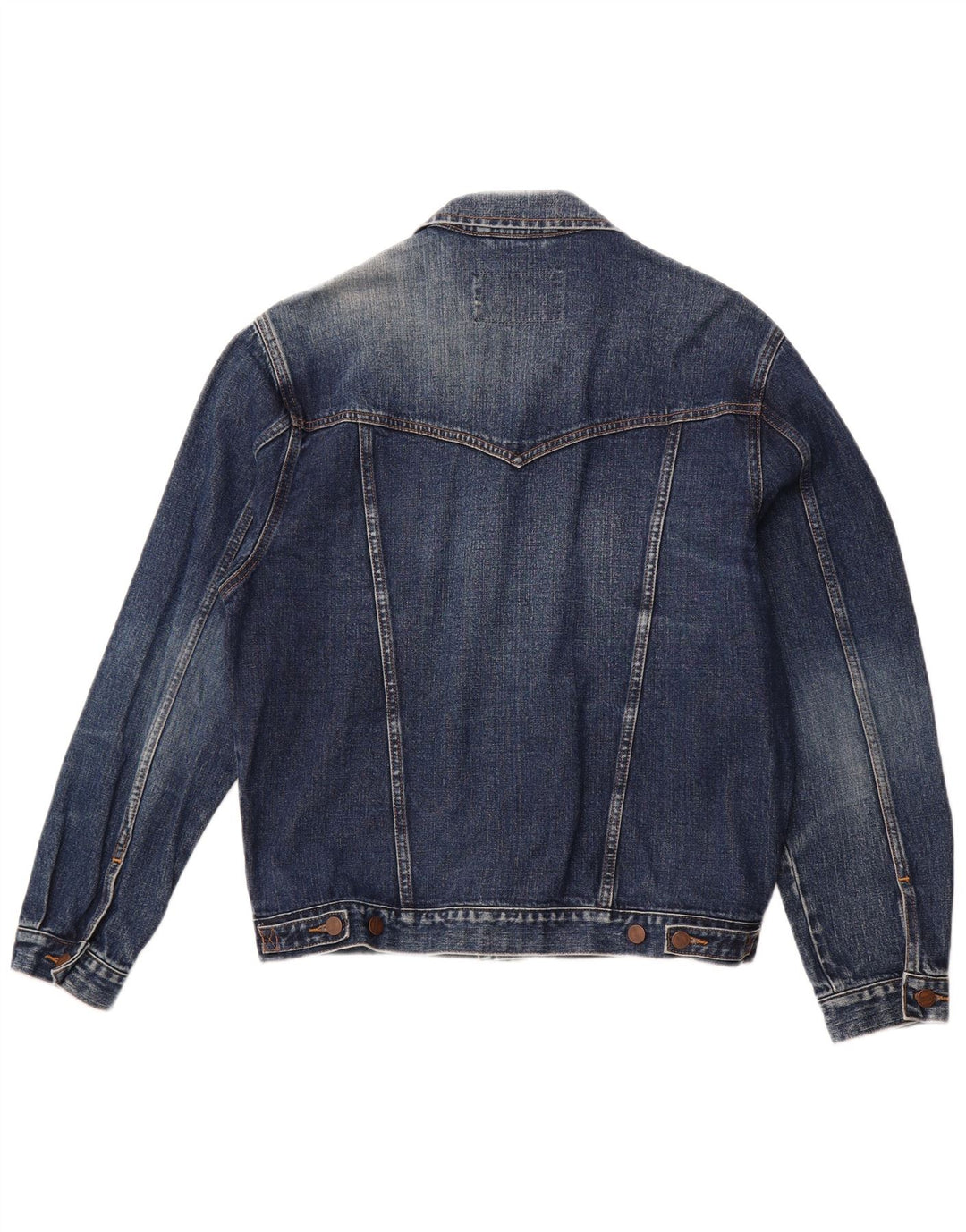WRANGLER Męska kurtka dżinsowa Western Acid Wash UK 40, duża, niebieska, bawełniana