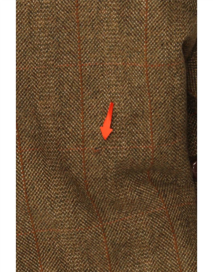 Płaszcz męski HUSKY IT 48 Średni brąz w jodełkę