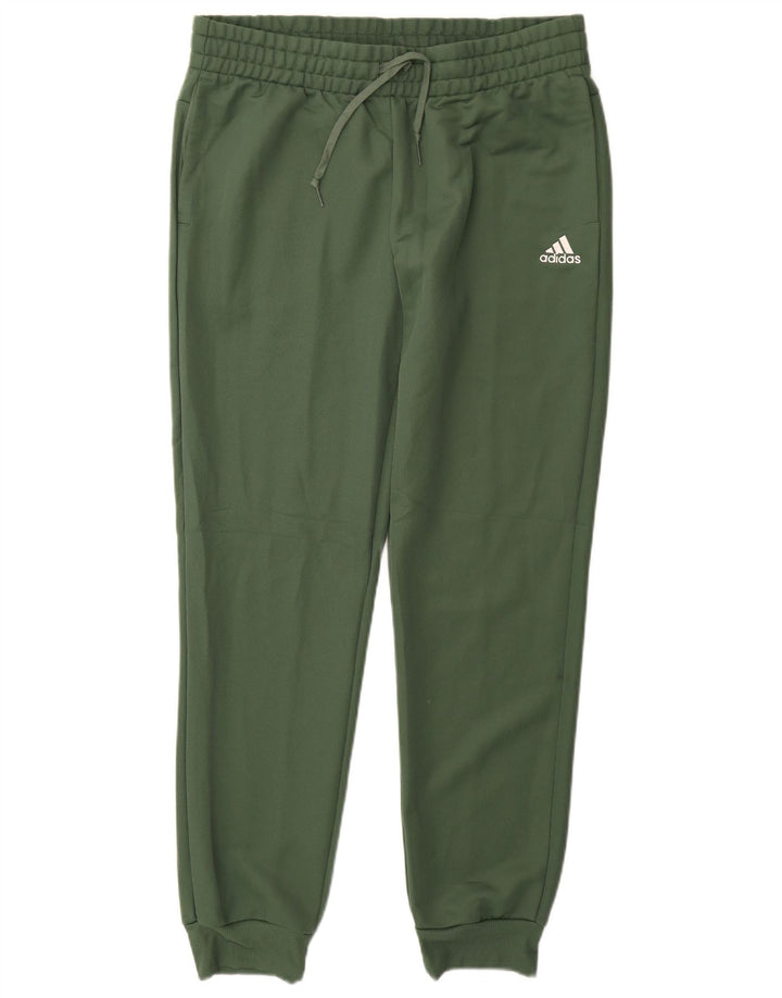 Damskie spodnie dresowe ADIDAS Joggers UK 16/18, duże, khaki, poliester
