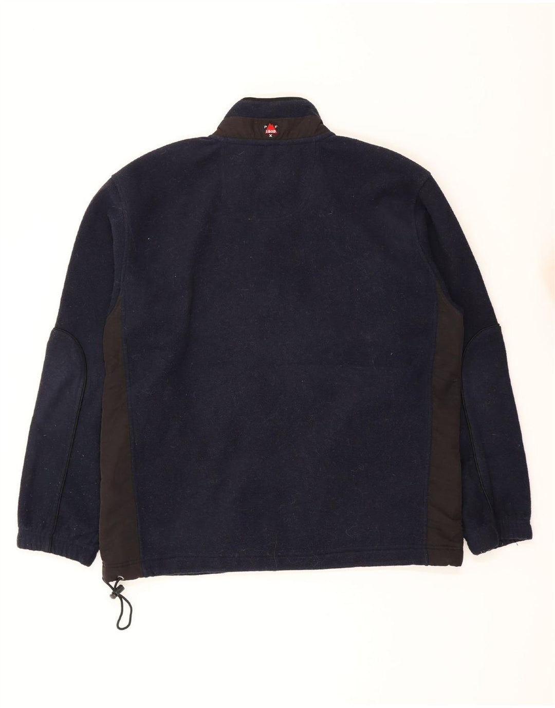 IZOD Mens Fleece Jacket UK 40 Large Navy Blue Colourblock Polyester Vintage Izod and Second-Hand Izod from Messina Hembry 
