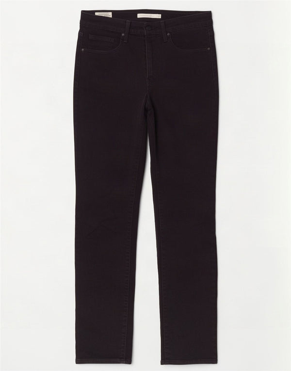 Damskie dżinsy Levi's 724 z wysokim stanem W27 L30 Czarna bawełna