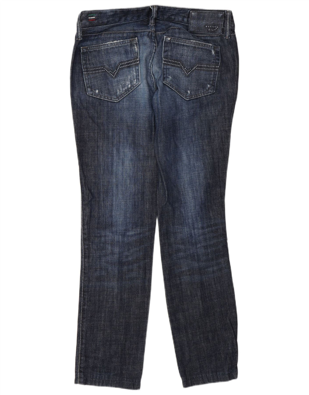 Diesel Damskie Cuddy Distressed Slim Jeans W27 L30 Niebieskie bawełniane