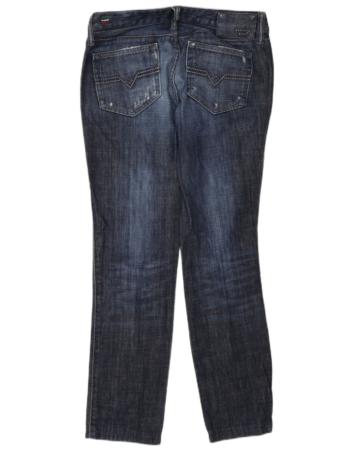 Diesel Damskie Cuddy Distressed Slim Jeans W27 L30 Niebieskie bawełniane
